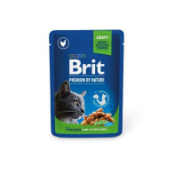 Brit Premium Chicken Slices Sterilised Cat Wet Food Pouches-100g