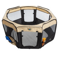 Cosmic Pets Collapsible Dog Pen-Black