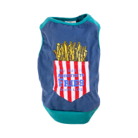 Dog's Life Addicted To Fries Dog Shirt Blue