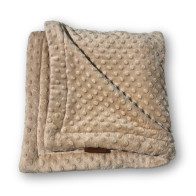Pet Heaven Minky Dot Double Plush Pet Blanket - Camel