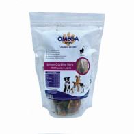Omega Treats Salmon Crackling Skins Pet Treats -140g