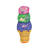 Fat Cat Kitty Kickz Mice Cream Cone Plush Cat Toy