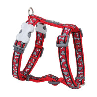 Red Dingo Design Dog H-Harness-Bonarama-Red
