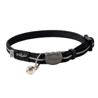 Rogz Alleycat Breakaway Reflective Cat Collar-Black