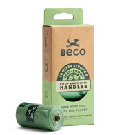 Beco Unscented Dog Poop Bags With Handles - 60 Bags