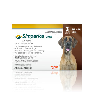 Simparica Sarolaner Chewable Ticks and Flea Tablet - 40.1-60kg