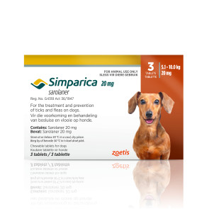 Simparica Sarolaner Chewable Ticks and Flea Tablet - 5.1-10kg