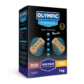 Olympic Professional Bacon & Cheese Duo Dog Biscuits - 1kg