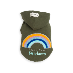 Dog's Life Count Your Rainbows Dog Hoodie - Green