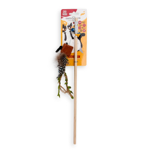 Cat's Life Guinea Fowl Feather Cat Wand 