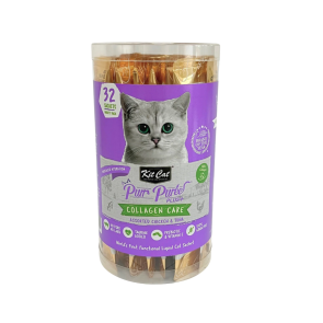 Kit Cat Purr Puree Plus + Collagen Care Chicken and Tuna Cat Treats Bulk - 32 Sachets