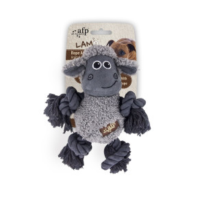 All for Paws Lambswool Cuddle Body Rope Grey Dog Toy