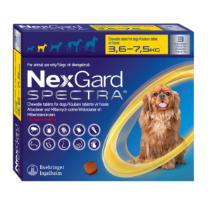 Nexgard Spectra Chewable Tablet - 3.6 - 7.5kg-Single