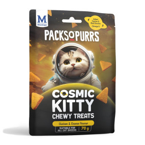 Montego Packs O' Purrs Cosmic Chicken & Cheese Cat Treats