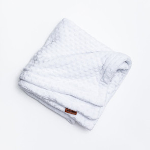 Pet Heaven Minky Dot Double Plush Pet Blanket - White 