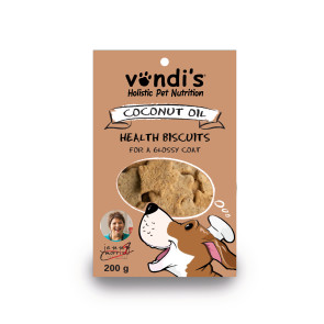 Vondi's Jenny Morris Coconut Oil Healthy Coat Dog Biscuits - 200g