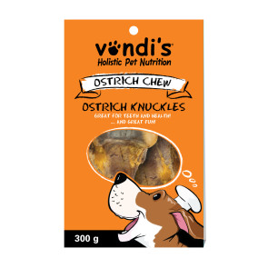 Vondi's Ostrich Knuckles Dog Treat- 300g