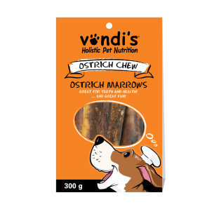 Vondi's Ostrich Marrow Shafts Dog Treat - 300g