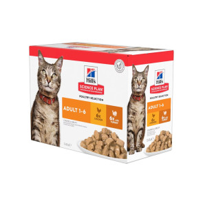 Hill's Science Plan Chicken & Turkey Adult Cat Food Pouches