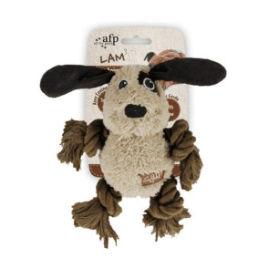 All for Paws Lambswool Cuddle Body Rope Brown Plush Dog Toy