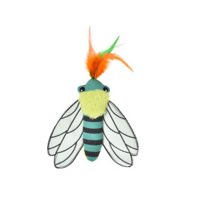 Cat's Life Beetle Cat Toy with Feather - Green