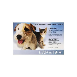 Capstar Flea Treatment Tablets Cats and Small Dogs 1-11kg - Pack of 6