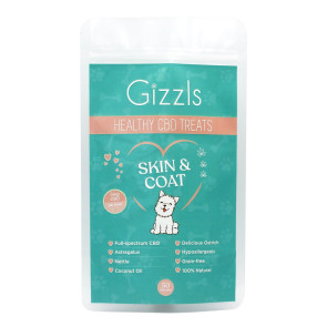 Gizzls CBD Skin & Coat Large Dog Treats - 50 Biscuits 