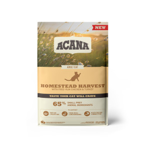 Acana Homestead Harvest Free-Run Chicken & Turkey Adult Cat Food-4.5kg