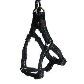 Dog's Life Reflective Supersoft Webbing Step-in Dog Harness-Black