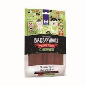Montego Bags O Wags Moreish Beef Chewies Dog Treats-120g
