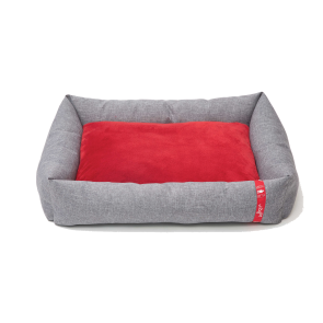 Wagworld Dream Pod Pet Bed - Light Grey & Red-S