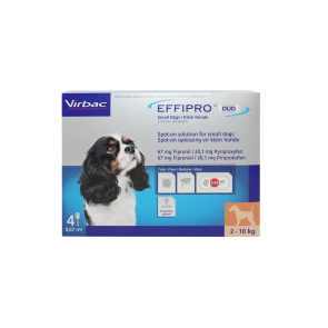 Effipro DUO Spot-On Treament for Small Dogs - 2-10kg - Pack of 4
