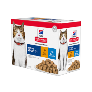 Hill's Science Plan Chicken & Ocean Fish Mature Cat Food Pouches