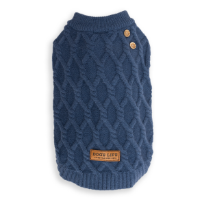 Dog's Life Blue Cableknit Jumper