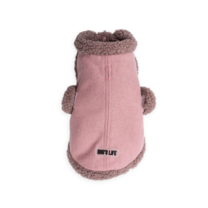 Dog's Life DLWN Wool Winter Coat with Sherpa Fleece Pink