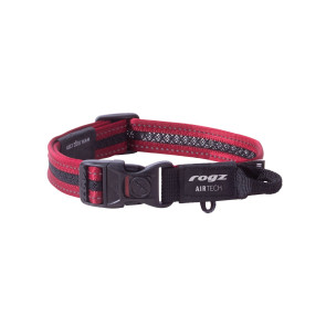 Rogz AirTech Classic Dog Collar - Rock Red