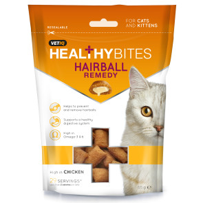 Mark & Chappell Healthy Bites Hairball Remedy Cat Treats - 65g