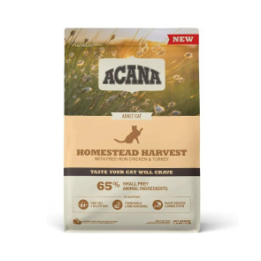 Acana Homestead Harvest Free-Run Chicken & Turkey Adult Cat Food-4.5kg