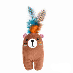 Cat's Life Indie Bear Cat Toy with Feather