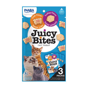 Juicy Bites Scallop & Crab Cat Treats - 3 Pack
