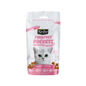 Kit Cat Purrfect Pockets Hairball Control Chicken Cat Treats-60g