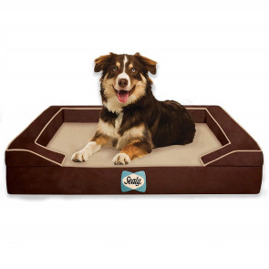 Sealy Lux Mattress Dog Bed - Autumn Brown
