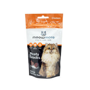 Meow More Meaty Snacks Chicken Adult Cat Treats  - 10 x 35g