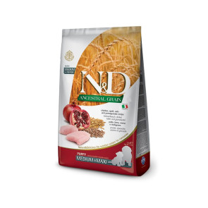 Farmina N&D Ancestral Grain Italian Chicken & Pomegranate Medium & Maxi Puppy Dog Food-12kg