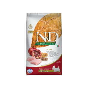 Farmina N&D Ancestral Grain Italian Chicken & Pomegranate Light Mini Adult Dog Food-2.5kg