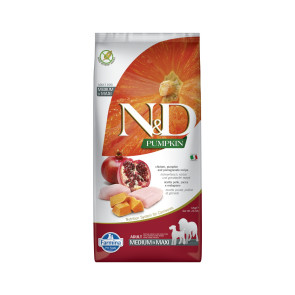 Farmina N&D Pumpkin Grain Free Italian Chicken & Pomegranate Medium & Maxi Adult Dog Food-12kg