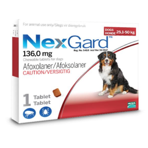 NexGard Extra Large Dog 25-50kg Chewable Tick & Flea Tablet-pack of 1