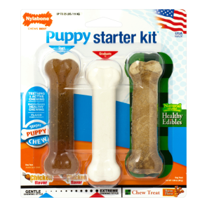 Nylabone Puppy Chew Toy Starter Pack