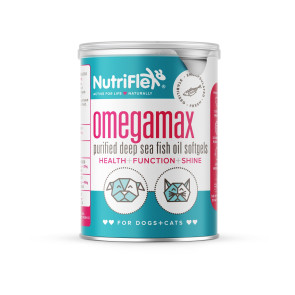NutriFlex OmegaMax Purified Deep Sea Fish Oil Cat & Dog Softgels - 120 Capsules