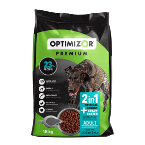 Optimizor Premium 2-in-1 Gravy Coated Adult Dog Food